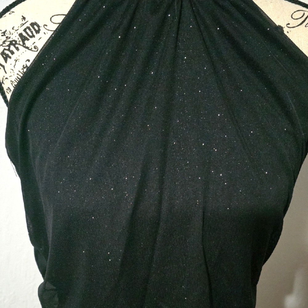 Elegant Black Halter Top